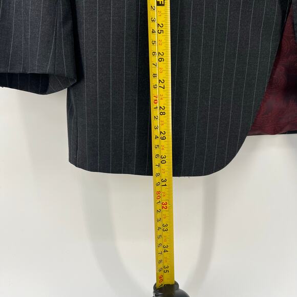 Vintage Wool Cashmere Italian Pinstripe Blazer Vitale Berberis Canonico Revenge - Picture 9 of 10